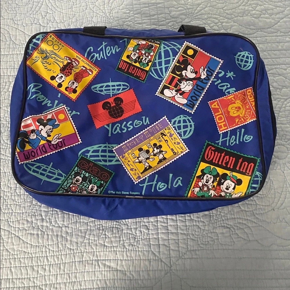 Vintage Mickey’s World Tour Kids Overnighter Tote Bag